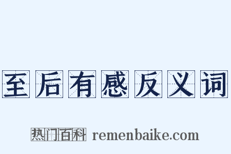 至后有感反义词是什么意思的图片